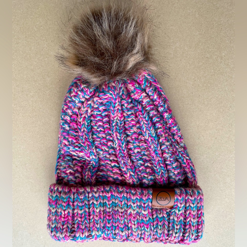 NEW ZLVA Pink mix beanie